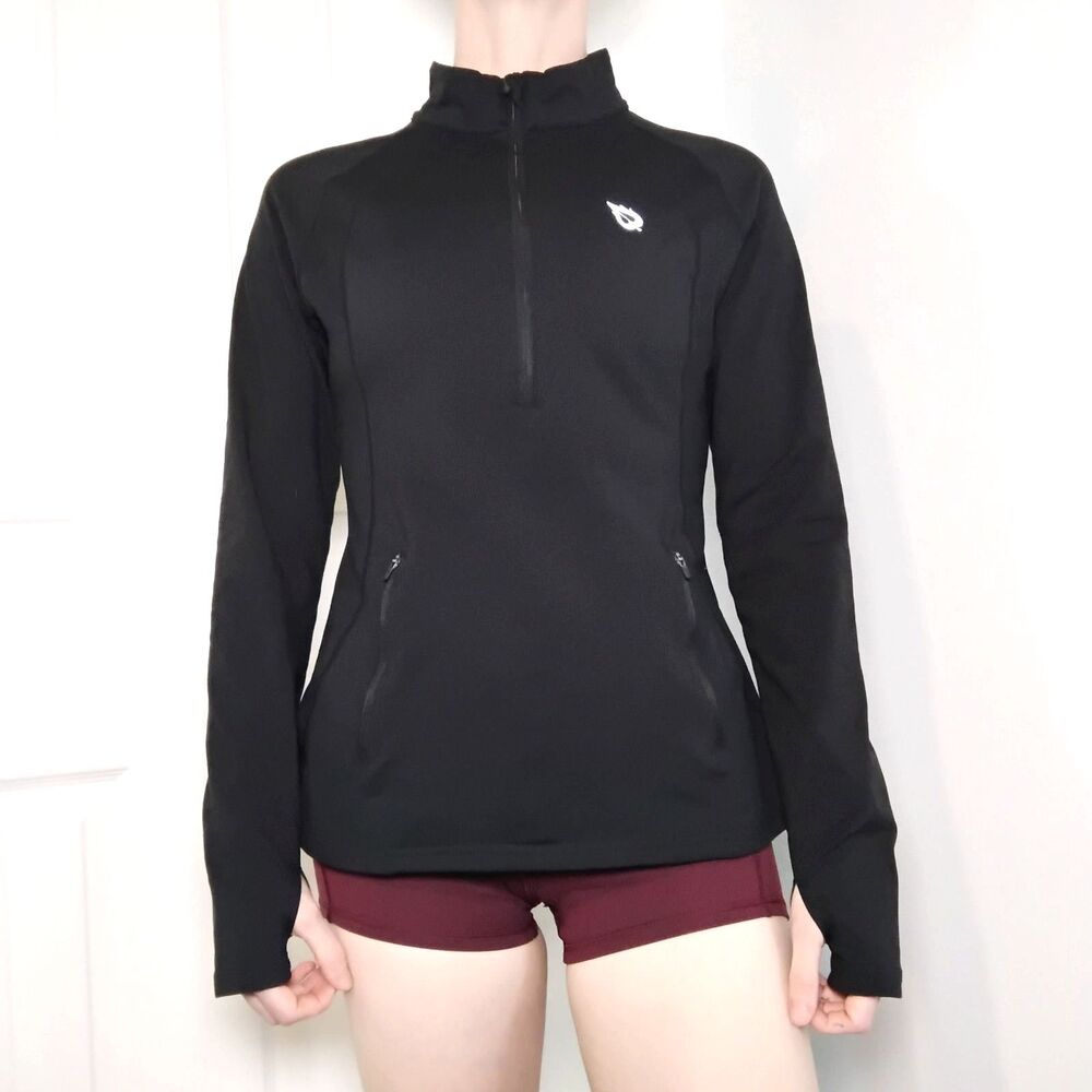 Baleaf Fleece Lined Half Zip Pullover Size Small Black